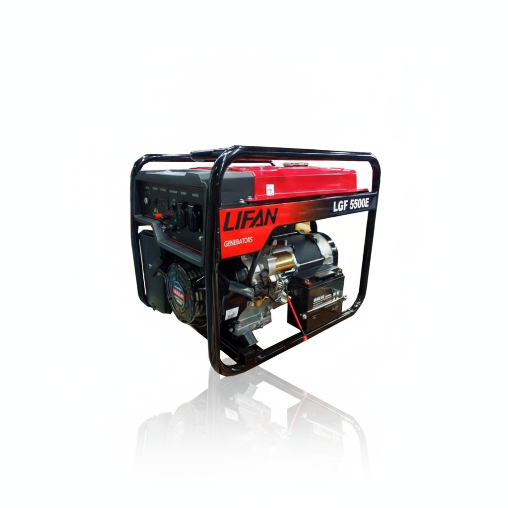 موتور برق لیفان 5.5 کیلووات مدل LGF 5500 E با نمایشگر دیجیتال و استارت برقی و هندلی